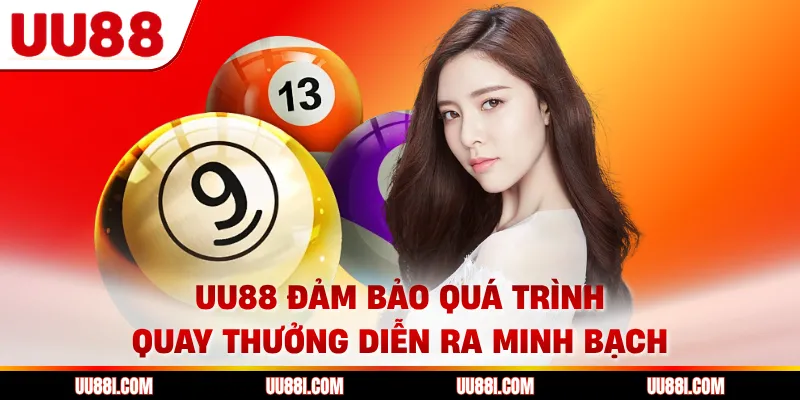 UU88 đảm bảo quá trình quay thưởng diễn ra minh bạch